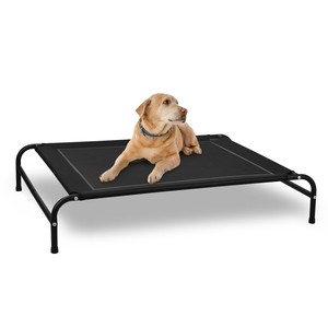 Cama elevada reforzada para mascotas con patas de tubo de hierro, cama ligera M ~ XL con malla Teslin duradera y transpirable - Product Image 1
