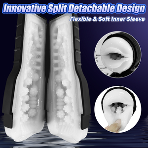 جهاز استمناء ذكور اهتزازي أوتوماتيكي مع امتصاص قوي وجيب واقعي كوب طائرة مهبل USB قابلة لإعادة الشحن ألعاب جنسية للرجال البالغين - Product Image 4