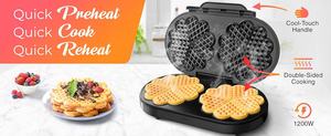 <span class=keywords><strong>Gaufrier</strong></span> avec 2 grandes tranches de <span class=keywords><strong>gaufrier</strong></span> carré avec contrôle de la température - Product Image 6