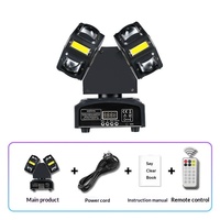 Luz Móvil de Doble Cabezal LED con Colores RGBW, Control Remoto y Activación por Sonido para Iluminación de Escenarios KTV/Discoteca