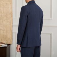 Costume à carreaux pour homme de qualité supérieure |   Élégant châle à revers |   Tissu classique à carreaux Glen Check TR |   Lavable en machine |   1 ensemble MOQ OEM/ODM