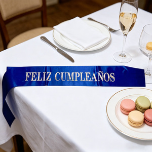 Fascia Blu 'Buon Compleanno' con Lettere Iridescenti, Eleganti Decorazioni per Feste, Confezione da 12 Pezzi - Product Image 6