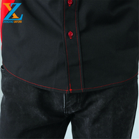 Chemise de travail pour homme avec logo personnalisé |   Uniforme de travail industriel à manches courtes et couleurs contrastées