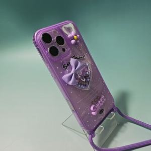 Nieuwe Flow <span class=keywords><strong>Heart</strong></span> Love Tie Bow Telefoon Case Geschikt Voor Iphone 16, 15, 14 Pro Max Telefoon Case - Product Image 2