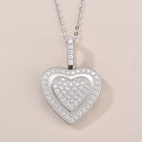 Collier pendentif cœur pour femme, plaqué or, argent et rhodium, en laiton et zircon, avec chaîne torsadée, bijoux hip-hop en forme de cœur