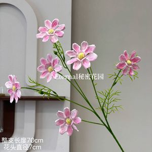 Fleur artificielle Cosmos Secret Garden 70 cm, tige unique, en plastique et tissu, décorative pour mariage, maison, table, fleurs d'été - Product Image 4