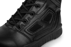 <strong>Black</strong> Microfiber Leather Anti Slip Soft Eva Sole Lightweight Fashionable Outdoor Training Hiking Men Safety Shoes <strong>Work</strong> <strong>Boots</strong> - Product Image 4
