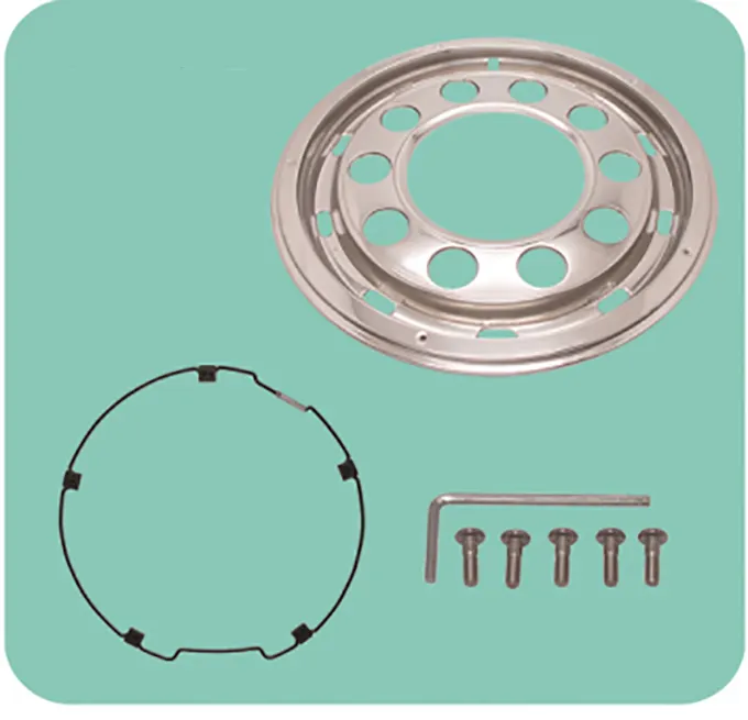 Cubierta Universal para rueda de autobús y camión, 22,5 pulgadas, fábrica pulida, 304 S.S.