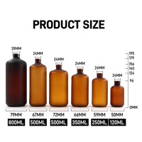 Botol Gel Mandi Bulat Amber Matte Plastik PET Kosong dengan Pompa Lotion untuk Serum Perawatan Kulit & Sampo