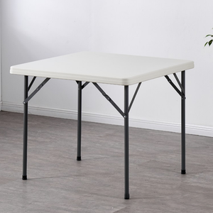 Mesa plegable cuadrada de plástico HDPE de 3 pies bjflamingo Mesa de comedor de plástico cuadrada blanca - Product Image 4