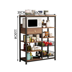 Étagère de <span class=keywords><strong>cuisine</strong></span> nordique pour fruits <span class=keywords><strong>et</strong></span> légumes, étagère en bois pour four à micro-ondes, étagère d'assaisonnement, étagère de <span class=keywords><strong>cuisine</strong></span> - Product Image 6