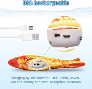 Juguetes Floppy <span class=keywords><strong>Fish</strong></span> para gatos y perros pequeños, juguetes interactivos automáticos para cachorros - Product Image 5