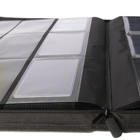 Carpeta de Cuero PU Extra Grande Personalizada con 9 Bolsillos para Tarjetas de Juego YGO, Pokémon, Ring A3, A4, con Cierre de Cremallera