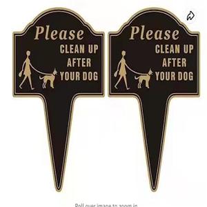 HAPPYJACK Fornisce Cartelli di Avvertimento per Passeggiate con Cani, Divieto di Deposito di Escrementi e Urina, Targa in Alluminio Bifacciale Verniciata a Forno - Product Image 6