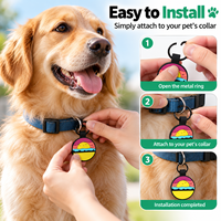 Vente en gros de médailles d'identification vierges en silicone pour chiens, silencieuses et gravables, pour colliers de chiens et chats