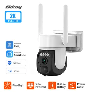 Mạng máy ảnh 2K ăng-ten kép phát hiện chuyển động 2-cách âm thanh CCTV Kit Camera an ninh không dây cho ngôi nhà