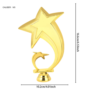 Pièces de trophée étoile personnalisées de vente chaude pour danser des événements de chant décoration de trophée bon prix accessoires de trophée en plastique - Product Image 1