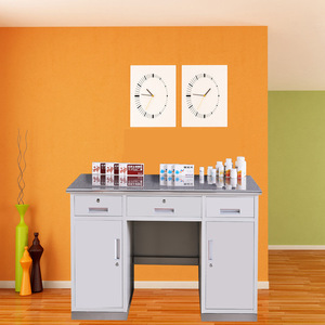 Armoire de pharmacie en acier Xinlongfei de 1,2 m de large avec portes vitrées et serrures pour le stockage médical - Product Image 2