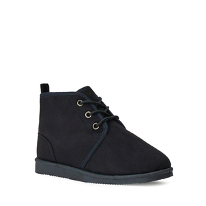 Bottes de neige à lacets pour enfants, avec fermeture éclair latérale, doublure chaude en peluche, semelle en caoutchouc antidérapante, noires, chaussures d'hiver décontractées pour garçons et filles - Product Image 2
