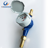 Raccords filetés 3/4"15/21 et 20/27, Compteur d'eau multi-jets en laiton avec protection IP68, Mesures en gallons