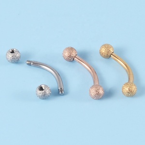 Lotto 15 sfere opache in acciaio inox orecchio cartilagine elica bilanciere intrecciato di base Piercing filo esterno per la lingua della pancia orecchio orecchio - Product Image 6