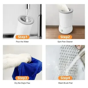 2025 grosir baru pemasok produk hewan peliharaan produk kucing anjing mesin pembersih kaki hewan peliharaan otomatis pembersih kaki anjing pencuci kaki anjing - Product Image 4