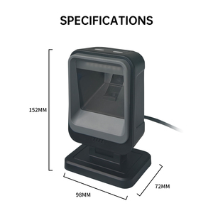 Escáner de Código de Barras de Escritorio, Lector de Códigos QR 2D, Plataforma de Escaneo Omnidireccional con Cable USB, Manos Libres, para Supermercados y Comercios Minoristas - Product Image 3