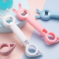 Outil de cuisine multifonction 4-en-1 2026, nouveau design, ouvre-bouteille, ouvre-boîte et ouvre-pot en plastique, spécialement conçu pour les femmes