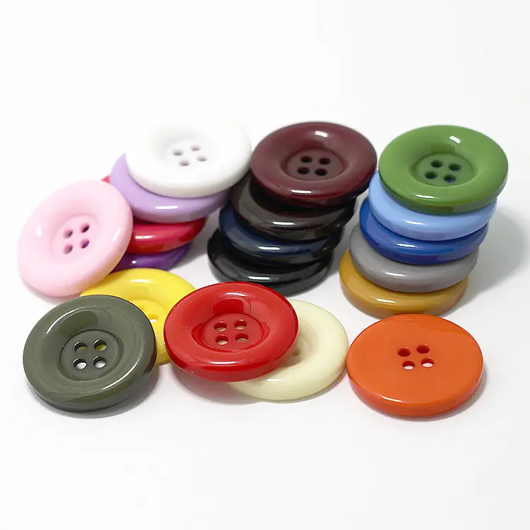 Personalizado 2 Agujeros 4 agujeros Botones Botton ropa Kurta botón poliéster plástico camisa redonda resina botón para hombres