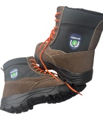 Bottes de lutte contre les incendies forestiers, résistantes aux flammes, semelle en acier, antidérapantes, haute tige, anti-perforation, dessus en caoutchouc, sécurité, sauvetage