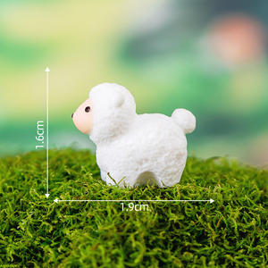 Encantador 3D Animal de granja miniatura cabra oveja diseño resina artesanía llavero Diy Accesorios - Product Image 6