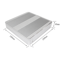 Casing Aluminium Ekstrusi Paduan Logam Pelindung EMI Kotak Mini PC Perangkat PCB IoT Layanan CNC Kustom Casing Aluminium Ekstrusi