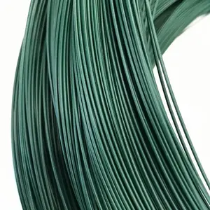 Green Color PVC Coated Wire Coils From Factory