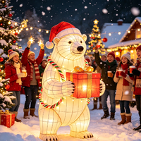 Maßgefertigte Weihnachtsfest-Laternen-Projekte aus Seide & Metall mit CE-Zertifizierung für Outdoor-Themenpark-Attraktionen