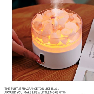 Mini lampe en pierre de sel de cristal pour la maison, diffuseur d'arômes ultrasonique à LED pour huiles essentielles, 220 ml - Product Image 3