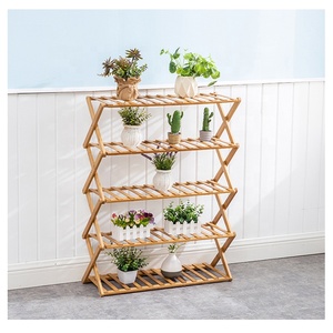Meuble de rangement à chaussures pliable et rétractable en gros, étagère à chaussures en bois pour la maison - Product Image 3