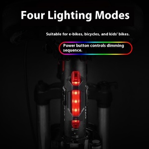 Luz trasera LED recargable para bicicleta, equipo de ciclismo de carretera de montaña impermeable ABS con batería de luz de advertencia de conducción nocturna - Product Image 4