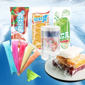 Custom Printed Pop Popsicle Packaging Bag Back Sealing Foil Plastic Ice Cream Wrapper Ice Popsicle Frozen Food Packaging