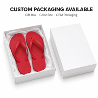 Tongs rouges antidérapantes en PE de qualité supérieure, écologiques, à bout ouvert, avec logo personnalisé, certifiées OEM BSCI REACH CE, vente en gros directe usine