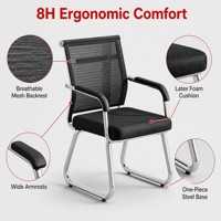 Chaise de conférence ergonomique en maille, confortable et best-seller, idéale pour les bureaux et les immeubles de bureaux