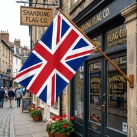 Drapeau britannique personnalisé de 3x5 pieds, polyester non tissé, rectangulaire, bannière publicitaire extérieure, résistant aux UV, impression numérique