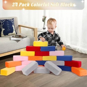 24 Pièces de Blocs de Construction Intérieurs Nouveauté OEM/ODM Multicolores pour Jeux Doux d'Enfants, Jouets de Salle de Jeux et Mobilier - Product Image 4