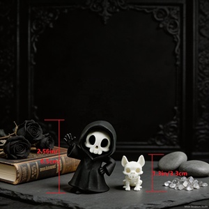 Figurine de lecture à capuche imprimée en 3D, cadeau fantaisie effrayant, accessoire de décoration gothique pour la maison et les fêtes d'Halloween - Product Image 6