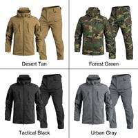 Blouson Tactique Softshell Unisexe Imperméable à Capuche Motif Camouflage pour l'Hiver et l'Escalade en Extérieur