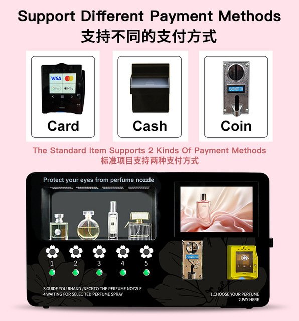 Hot Selling Perfume Spaying Vending Machine Wall Mounted High Quality Smart Vending Machine for Perfume Spraying