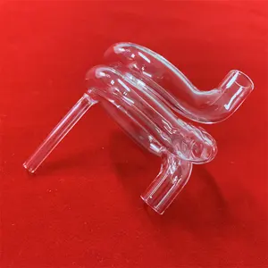 Custom heat resistance Polished Transparent Spiral quartz tube clear spiral fused silica glass coil tubing for tube furnace