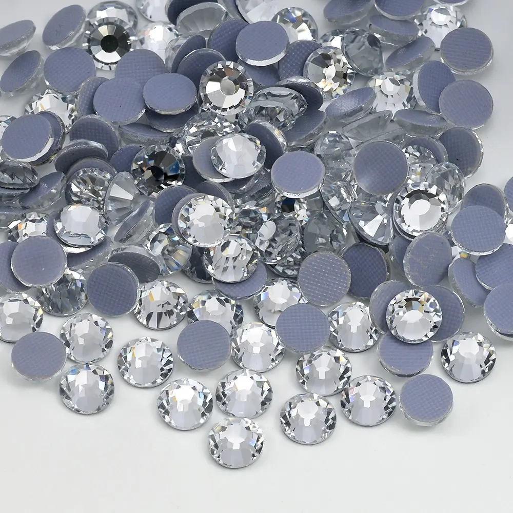 SS10 grosir besi MC Premium kualitas tinggi pada kaca kristal hotfix massal berlian imitasi perbaikan panas untuk kain