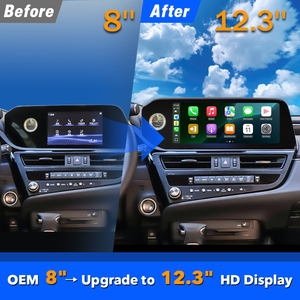 レクサスES 2021-2022 車載DVDプレーヤー 12.3インチモニター Android 13 ワイヤレスCarPlay Android Autoインターフェース搭載 Binarytek - Product Image 2