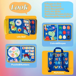 Jouets sensoriels Montessori FY, thème château princesse, activités pour tout-petits <span class=keywords><strong>de</strong></span> 3 ans et plus, planche d'activités, sac à dos, apprentissage cognitif, motricité fine - Product Image 4