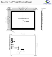 8 Inch 1024*768 High Quality LCD Display CTP Touch Screen Monitor TFT IPS Black No Casing HDMI USB Industrial Monitor
